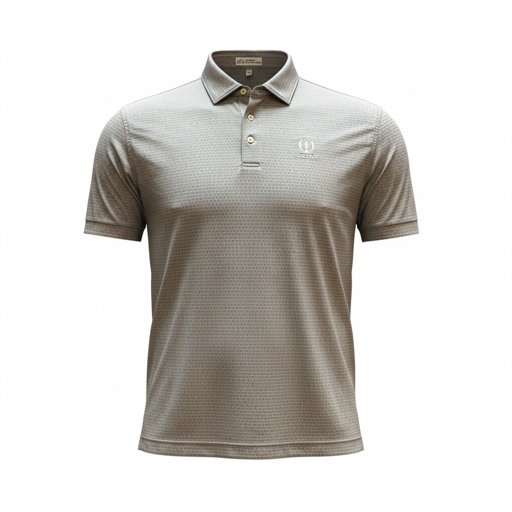Peter Millar The Open 151st Royal Liverpool Golf Polo Shirt‎ Mens Large Grey L